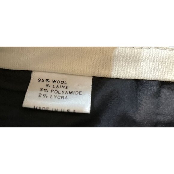 Theory Wool Trousers Gray Purple Stripes Strait Cut Size 6 - Picture 10 of 10